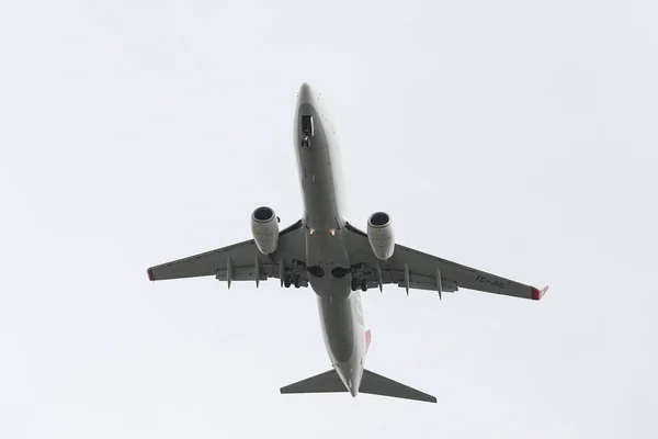 Istanbul Turquie Mars 2018 Atterrissage Boeing 737 8F2 40976 Turkish — Photo