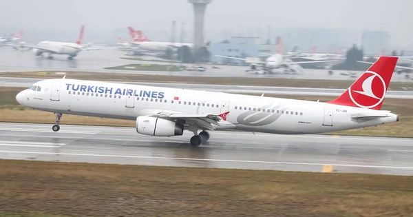 Istanbul Turkey Марта 2018 Turkish Airlines Airbus A321 231 3405 — стоковое фото