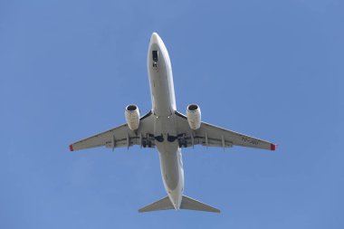 Istanbul, Türkiye - 10 Mart 2018: Türk Hava Yolları Boeing 737-8f2 (Cn 34418) açılış Istanbul Ataturk Havaalanı'na. Senin 328 filo büyüklüğü ve 302 hedefleri Türkiye'nin bayrak taşıyıcı