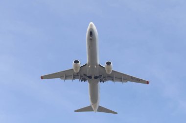 Istanbul, Türkiye - 10 Mart 2018: Türk Hava Yolları Boeing 737-9f2er (Cn 40973) Istanbul Atatürk havaalanından alır. Senin 328 filo büyüklüğü ve 302 hedefleri Türkiye'nin bayrak taşıyıcı