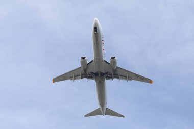 Istanbul, Türkiye - 10 Mart 2018: Pegasus Havayolları Boeing 737-86j (Cn 37740) açılış Istanbul Ataturk Havaalanı'na. Pegasus Airlines 74 filo büyüklüğü ve 103 hedefleri vardır
