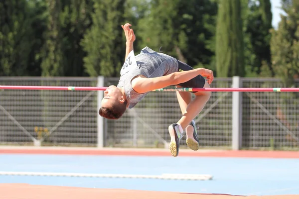 Istanbul Türkiye Haziran 2018 Tanımsız Atlet Türk Atletizm Şampiyonası Sırasında — Stok fotoğraf