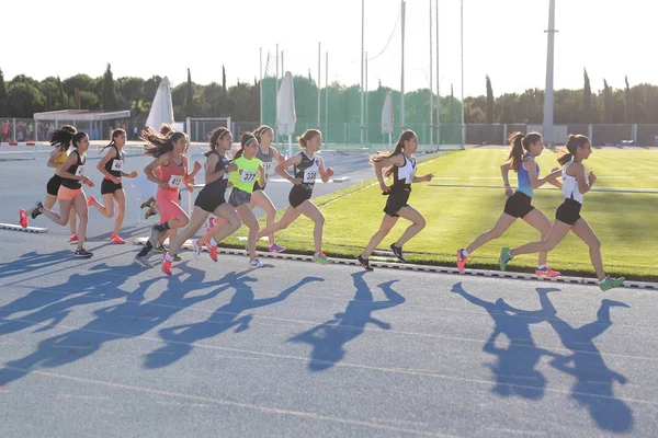 Stambuł Turcja Czerwca 2018 Sportowcy Uruchomiona Podczas Tureckich Mistrzostwach U18 — Zdjęcie stockowe