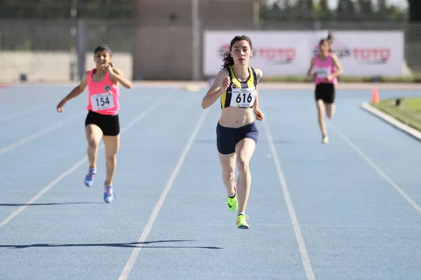 Istanbul Türkei Juni 2018 Athleten Laufen Während Der Türkischen Leichtathletik — Stockfoto