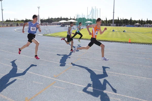 Stambuł Turcja Czerwca 2018 Sportowcy Uruchomiona Podczas Tureckich Mistrzostwach U18 — Zdjęcie stockowe