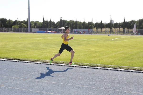 Istanbul Turquía Junio 2018 Atleta Indefinido Corriendo Durante Campeonato Turco —  Fotos de Stock