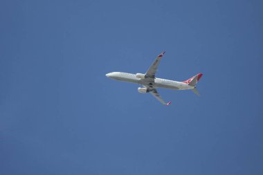 Istanbul, Türkiye - 02 Haziran 2018: Türk Hava Yolları Boeing 737-9f2er (Cn 40974) Istanbul Atatürk havaalanından alır. Senin 338 filo büyüklüğü ve 300 hedefleri Türkiye'nin bayrak taşıyıcı