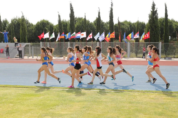 Istanbul Turquía Junio 2018 Atletas Corriendo Durante Campeonato Atletismo Sub —  Fotos de Stock