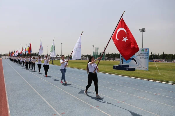 Istanbul Turkey June 2018 Upacara Pembukaan Kejuaraan Atletik U18 Balkan — Stok Foto