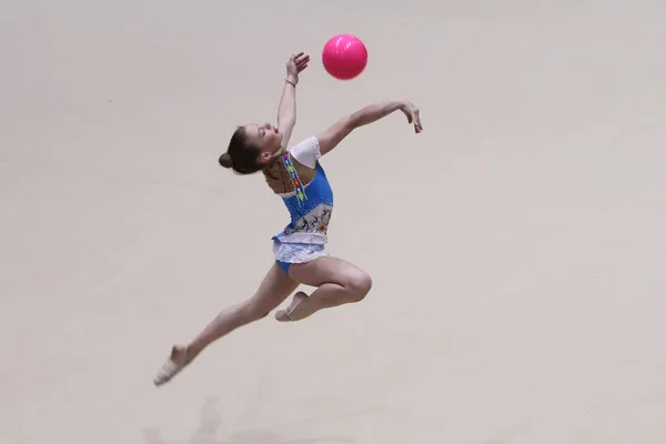 Istanbul Turkey June 2018 Unknown Gymnast Performs Istanbul Rhythmic Cup — Stock Photo, Image