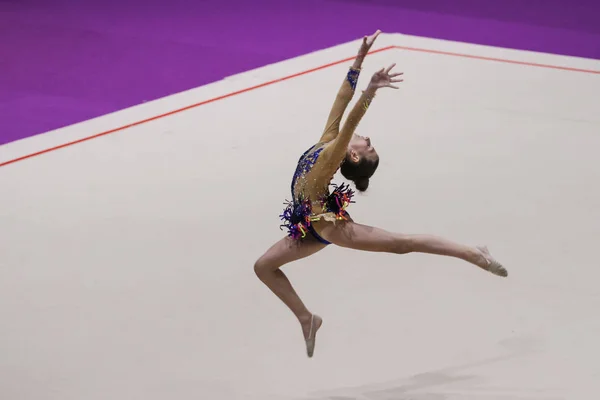 Istanbul Turecko Června 2018 Neznámý Gymnastka Provádí Během Rytmické Cup — Stock fotografie