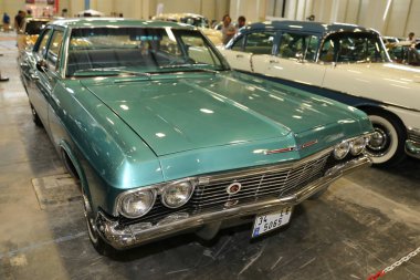 Istanbul, Türkiye - 01 Temmuz 2018: Chevrolet ekran Istanbul Klasik Otomobil Festivali