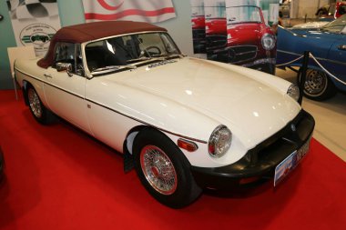 Istanbul, Türkiye - 01 Temmuz 2018: Mg ekran Istanbul Klasik Otomobil Festivali