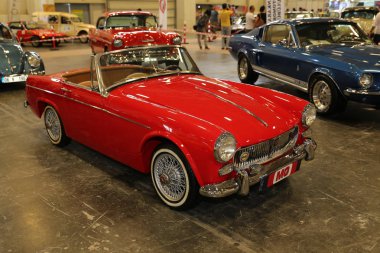 Istanbul, Türkiye - 01 Temmuz 2018: Mg ekran Istanbul Klasik Otomobil Festivali