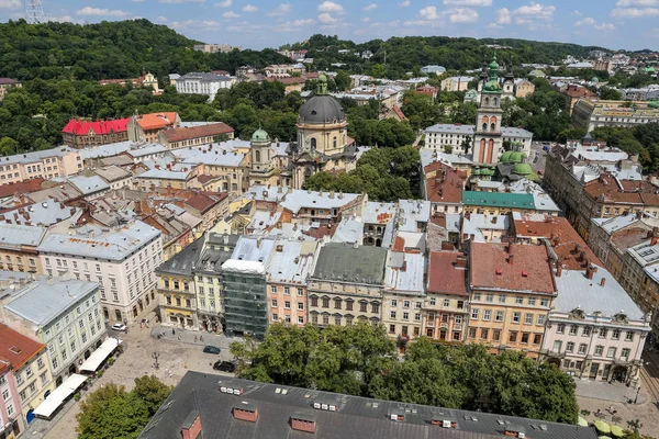 Aerial View Lviv City Ukraine — Stock Photo, Image