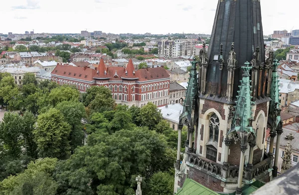 Aerial View Lviv City Ukraine — Stock Photo, Image