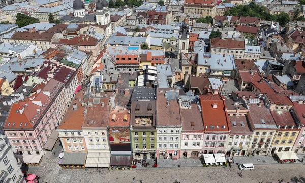 Aerial View Lviv City Ukraine — Stock Photo, Image