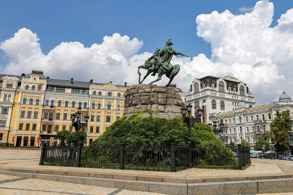 Bohdan Khmelnytsky Monument in Kiev City, Ukraine