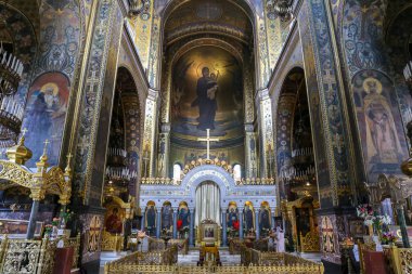 Kiev, Ukrayna - 13 Temmuz 2018: St Volodymyr'ın katedralde Kiev içinde