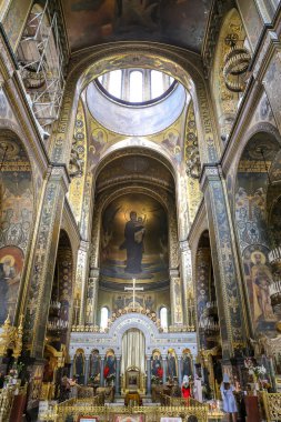 Kiev, Ukrayna - 13 Temmuz 2018: St Volodymyr'ın katedralde Kiev içinde