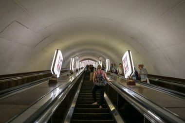 Kiev, Ukrayna - 13 Temmuz 2018: Arsenalna Metro İstasyonu dünyanın en derin durağı nerede