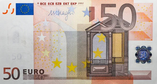50 Euro banknot izole edilmiş. Euro, Avrupa Birliği 'nin resmi para birimidir.