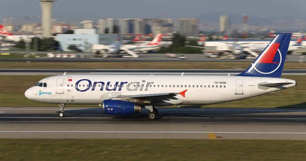 Istanbul Turquia Agosto 2018 Onur Air Airbus A320 232 580 — Fotografia de Stock