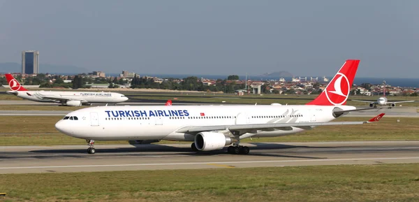 Istanbul Turchia Agosto 2018 Turkish Airlines Airbus A330 303 1718 — Foto Stock