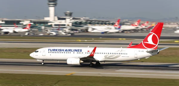 Istanbul Turecko Srpna 2018 Turkish Airlines Boeing 737 8F2 34418 — Stock fotografie