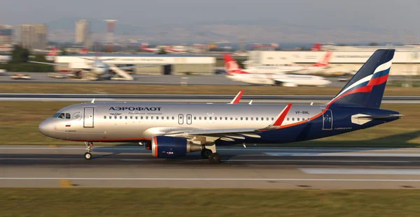 Istanbul Turquia Agosto 2018 Aeroflot Airbus A320 214 5580 Decola — Fotografia de Stock