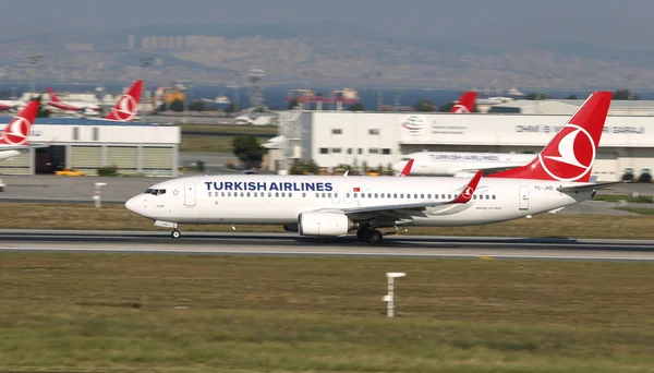 Istanbul Turecko Srpna 2018 Turkish Airlines Boeing 737 8F2 35743 — Stock fotografie