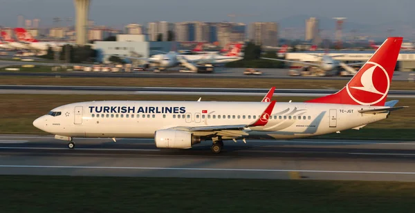 Стамбул Туркей Августа 2018 Года Turkish Airlines Boeing 737 8F2 — стоковое фото
