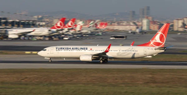 Istanbul Turecko Srpna 2018 Turkish Airlines Boeing 737 9F2Er 40977 — Stock fotografie