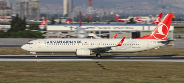 Istanbul Turcja Sierpień 2018 Turkish Airlines Boeing 737 9F2Er 40983 — Zdjęcie stockowe