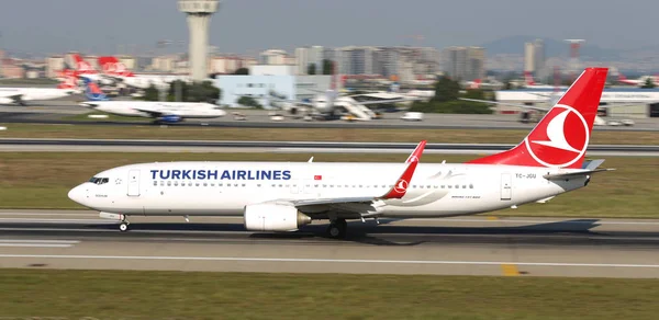 Стамбул Туркей Августа 2018 Года Turkish Airlines Boeing 737 8F2 — стоковое фото