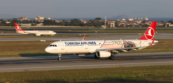 Istanbul Turkiet Augusti 2018 Turkiska Airlines Airbus A321 231 7516 — Stockfoto