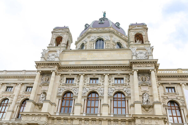 Facade of Kunsthistorisches Museum in Vienna City, Austria
