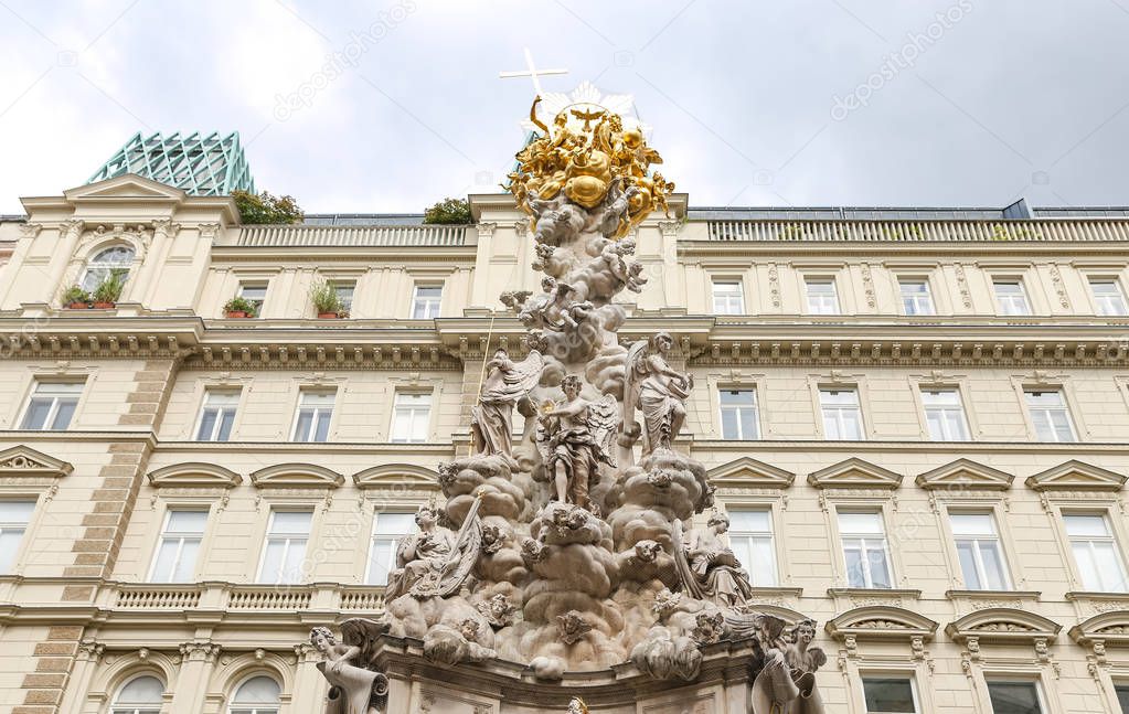 Plague Column, Pestsaule in Vienna City, Austria