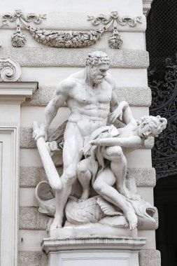 Hofburg Sarayı 'ndaki heykel, Viyana Şehri, Avusturya