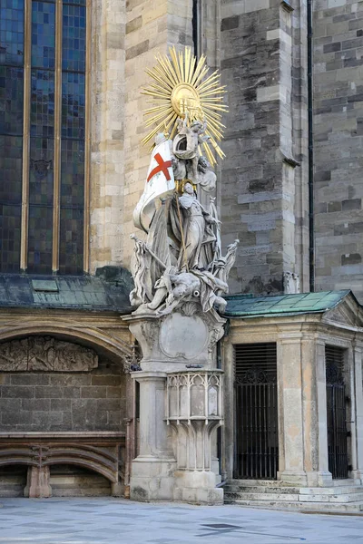 Statue Stephens Cathedral Vienna City Austria — Stock Photo, Image