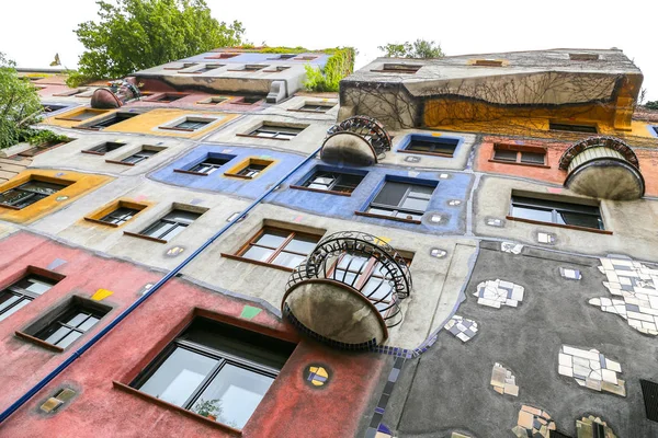 Hundertwasserhaus Dzielnicy Landstrabe Wiedeń Austria — Zdjęcie stockowe