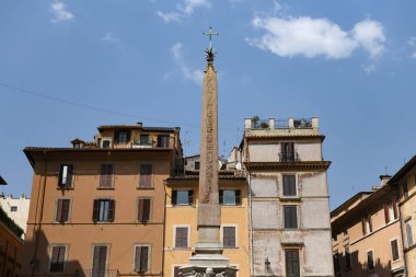 Dikilitaş meydanında Pantheon - Piazza della Rotonda Roma şehir, İtalya