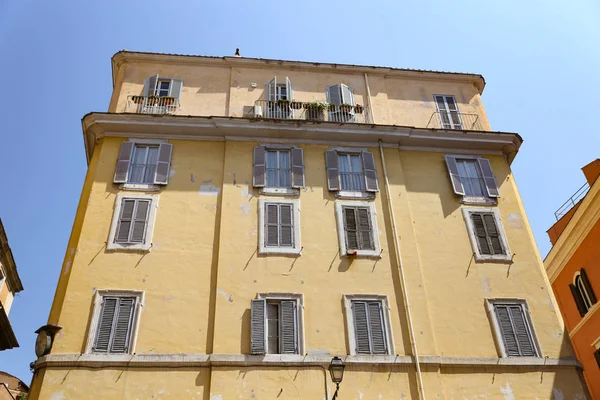 Fachada Edifício Roma Cidade Itália — Fotografia de Stock