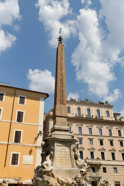 Obelisco Plaza Del Panteón Piazza Della Rotonda Roma Italia — Foto de Stock