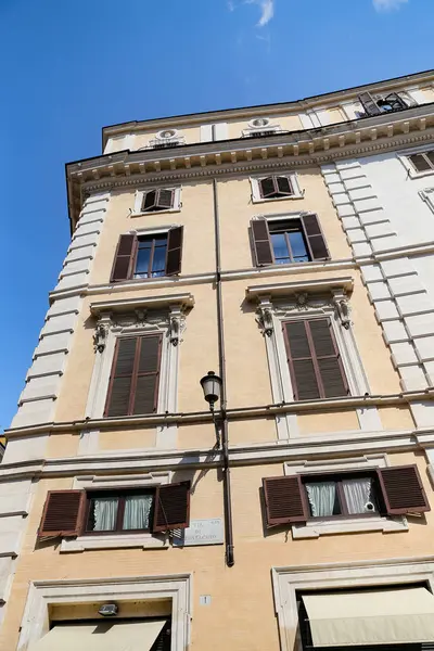 Homlokzat Épület Város Róma Olaszország — Stock Fotó