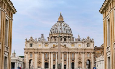 St. Peters Basilica in Vatican City State, Rome City, Italy clipart