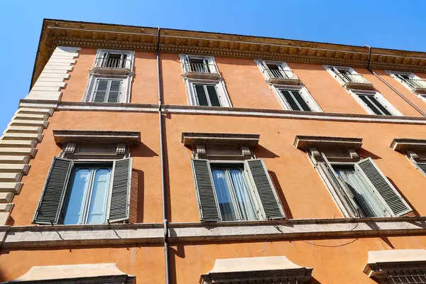 Fachada Edifício Roma Cidade Itália — Fotografia de Stock