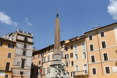 Dikilitaş meydanında Pantheon - Piazza della Rotonda Roma şehir, İtalya