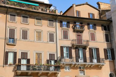 Cephe bir binanın Roma şehir, İtalya