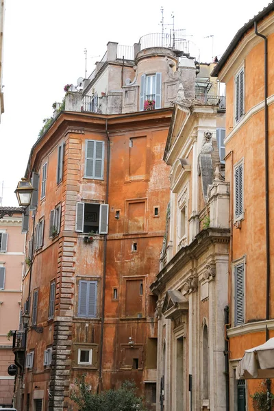 Fachada Edificios Roma Italia — Foto de Stock